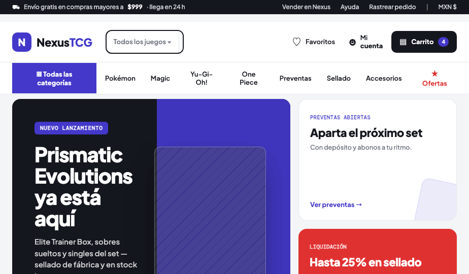 Tienda en línea — inicio